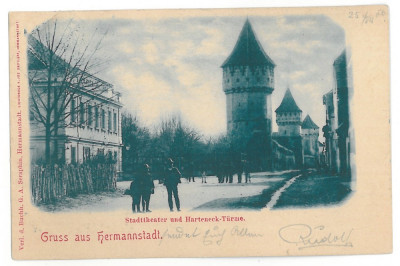 1014 - SIBIU, Litho, Romania - old postcard - used - 1900 foto