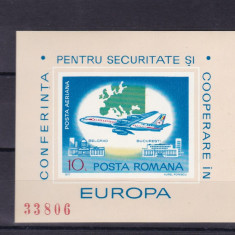 ROMANIA 1977 LP 939 CONFERINTA SECURITATE EUROPA COLITA NEDANTELATA MNH