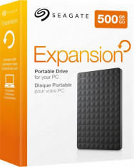 HDD extern Seagate, 500GB, Expansion, 2.5&amp;amp;quot;, USB3.0, negru foto