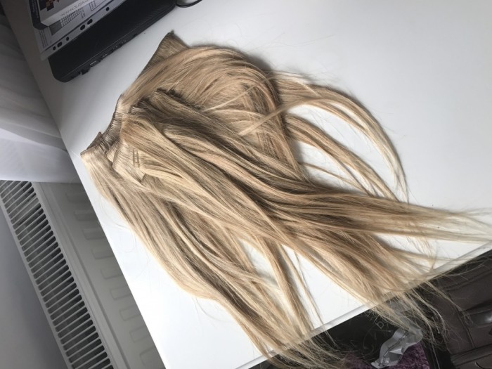 Vand Extensii Oskar Par Natural 100 Clip On Blond Natural Deschis