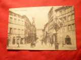 Ilustrata Perugia Corso Vannuci circ la Braila cu stamp. tren, Circulata, Fotografie