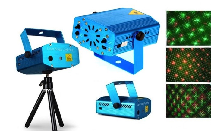 Mini proiector laser cu 2 diode: rosu si verde foto mare Mini proiector laser cu 2 diode: rosu si verde foto mare