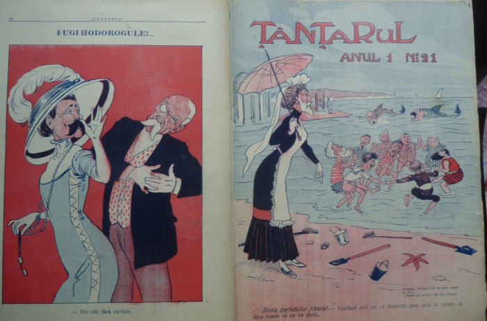 Revista de umor Tantarul , nr. 21/1910 , articole de scriitor evreu Ion Pribeagu