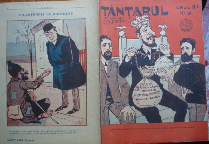 Revista de umor Tantarul , nr. 9 /1910 , articole de scriitor evreu Ion Pribeagu
