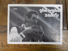 Brosura cu dedicatia lui Gheorghe Zamfir foto