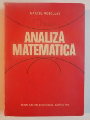 ANALIZA MATEMATICA de MARCEL ROSCULET , 1984 foto