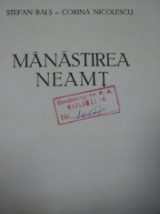 MANASTIREA NEAMT-STEFAN BALS SI CORINA NICOLESCU, BUC.1958 foto