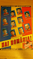 MS - FOTBAL - CAMPIONATUL MONDIAL - FRANTA 1998 - CARTON CU ECHIPA ROMANIEI foto