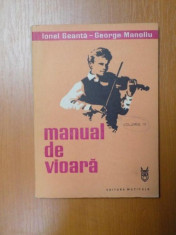 MANUAL DE VIOARA , VOL. III de IONEL GEANTA , GEORGE MANOLIU , Bucuresti 1983 foto