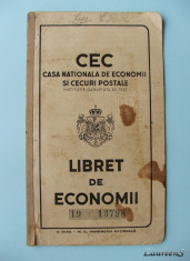 Carnet CEC regalist - LIBRET DE ECONOMII 1941 foto