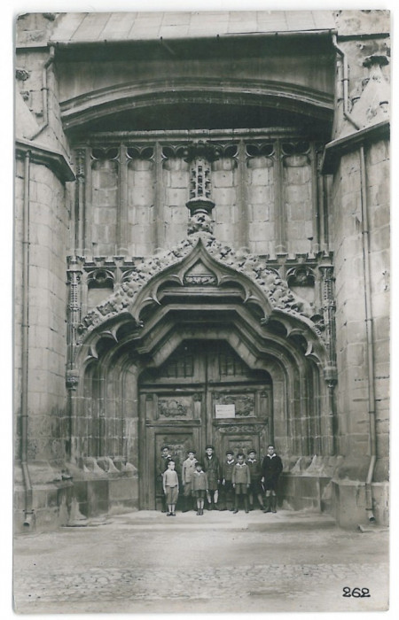 1311 - BRASOV, Black Church - old postcard, real PHOTO - unused