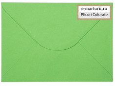 Plicuri colorate invitatii/felicitare. Plicuri verzi crud 125 x 175mm EM125VERDE foto