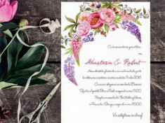 Invitatie Nunta cu flori SD54 foto