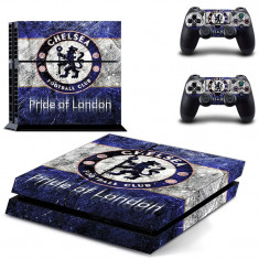 Sticker Skin Autocolant PS4 Play Station Chelsea + 2 controller Dual Shock 4 foto