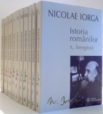 ISTORIA ROMANILOR de NICOLAE IORGA, VOL I-XII , 2015 foto