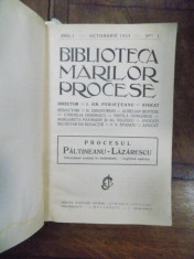 BIBLIOTECA MARILOR PROCESE, coligat ANUL I, Nr. 1-5, 1923 - 1924 foto