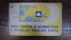 Harta turistica si automobilistica a Republicii Populare Romane foto