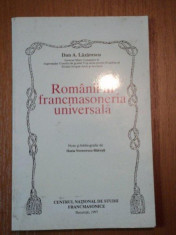 ROMANII IN FRANCMAOSONERIA UNIVERSALA de DAN A.LAZARESCU,BUC.1977 foto