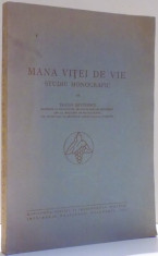 MANA VITEI DE VIE, STUDIU MONOGRAFIC de TRAIAN SAVULESCU , 1941 foto