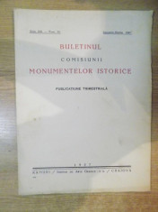 BULETINUL COMISIUNII MUNUMENTELOR ISTORICE , ANUL XX , FASCICOLA 51 , IANUARIE - MARTIE 1927 foto