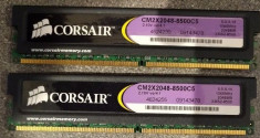 Ram Corsair 4GB DDr2 1066 CM2X2048-8500C5 Ver4.1 Dual channel 2*2GB DDR2 Gaming foto