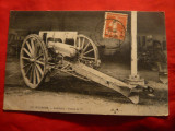 Ilustrata TCV -Arme-Razboi - Tun de 75 - Franta ,circulat 1915, Circulata, Printata