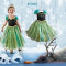 Rochita Anna Ziua Incoronarii Green Rochie Frozen petrecere 7, 8, 9 ani