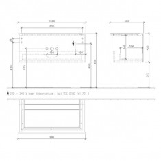 Villeroy &amp;amp; Boch, Legato, mobilier suspendat, un sertar, 100 cm, alb lucios foto