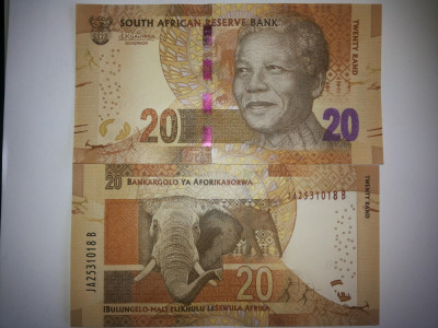 Africa de Sud 20 Rand 2015 UNC foto