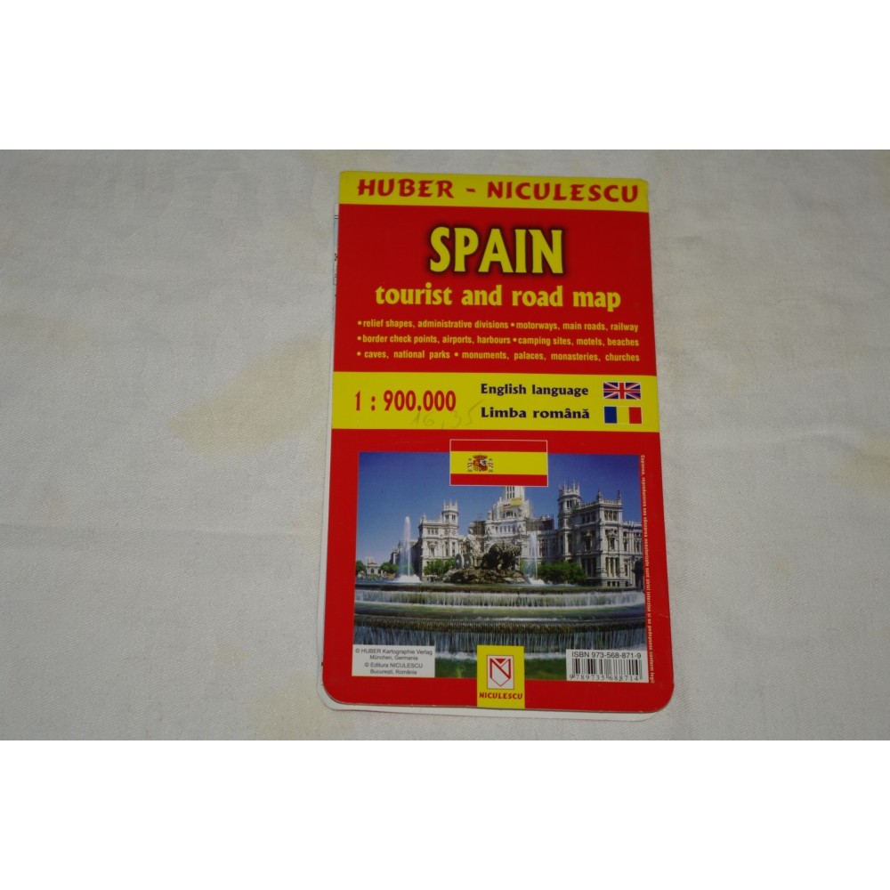 Spania - Harta turistica si rutiera - scara 1:900000 ...