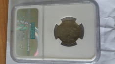 Moneda 1 leu 1914 argint MS64 foto