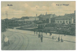 4011 - BRAILA, Market, tramway railway - old postcard - unused, Necirculata, Printata