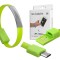 Cablu de date MicroUSB tip: Bratara, 0,2m Verde