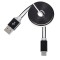 Cablu de date MicroUSB Type-C Negru