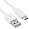 Cablu de date MicroUSB Type-C, 3 metri, Alb