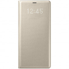 Husa Flip Cover Samsung EF-NN950PFEGWW Agenda Led View Auriu pentru SAMSUNG Galaxy Note 8 foto