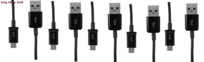 Cablu de date Mixt 1m MicroUSB Negru Original Swap (SET20BUC) foto