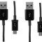 Cablu de date Mixt 1m MicroUSB Negru Original Swap (SET20BUC)