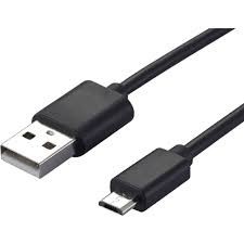 Cablu de date plat, MicroUSB (metal plug) Negru foto