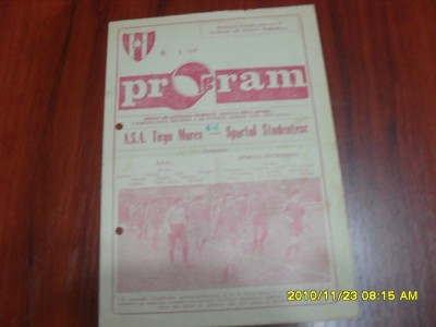program ASA Tg. Mures - Sportul Stud. foto