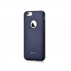 Husa Protectie Spate Devia Original Leather Royal Blue (piele naturala si margini flexibile) pentru Apple IPhone 6/6s foto