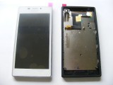 Display LCD cu Touchscreen Sony Xperia M2 (+Rama) Alb Original