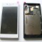 Display LCD cu Touchscreen Sony Xperia M2 (+Rama) Alb Original