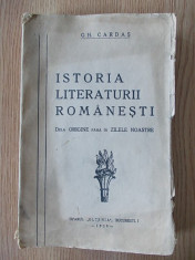 ISTORIA LITERATURII ROMANESTI, CARDAS, 1939- contine autograful autorului foto