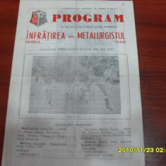 program Infratirea Oradea - Metalurgistul Cugir