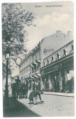 3998 - GALATI, stores, cat - old postcard - used - 1903 foto