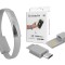 Cablu de date MicroUSB tip: Bratara, 0,2m Gri