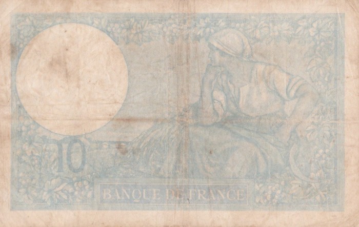 SV * Franta 10 FRANCI / DIX FRANCS 1939 * VF+