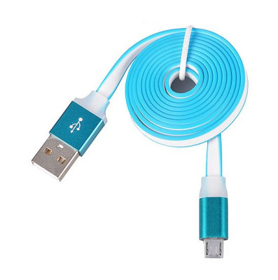 Cablu de date MicroUSB Albastru foto