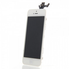 Display LCD cu touchscreen Apple iPhone 5c alb + Home Buton